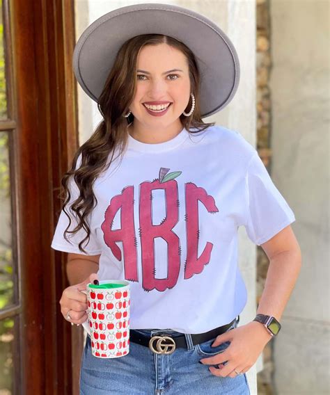 Monogrammed Apple Graphic Tee