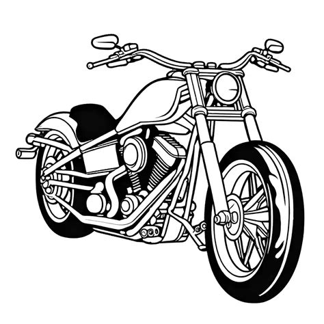 Custom chopper motorcycle coloring page Lulu Pages