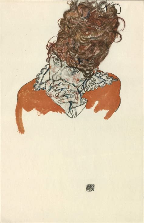 (after) Egon Schiele - E. Strache, Handzeichnungen folio, "Reclining Female Nude Glancing Up ...