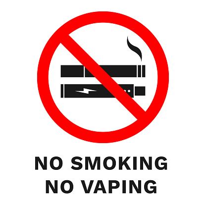 No Smoking No Vaping Sign Vector Stock Illustration - Download Image ...