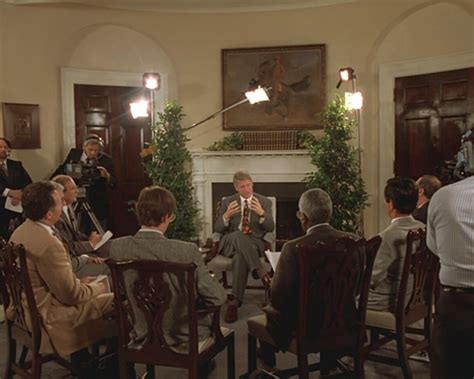 President Clinton with Journalists in the Roosevelt Room - White House ...