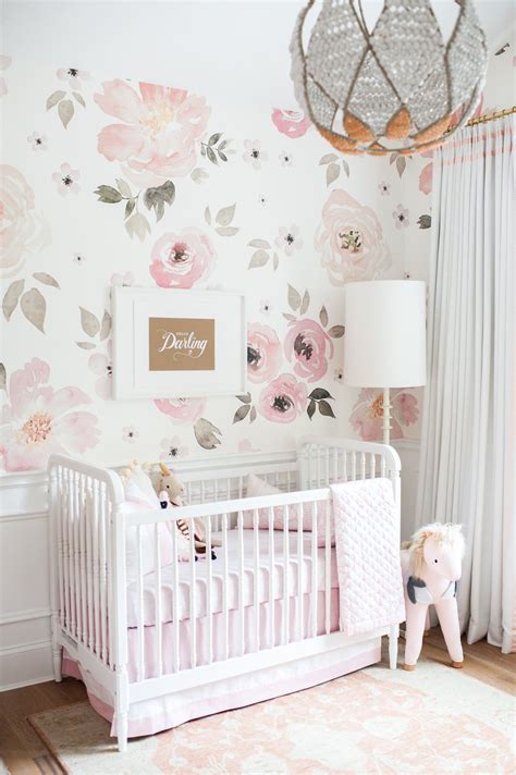 Jolie Wallpaper Mural | Floral Wallpaper for Nursery – Project Nursery