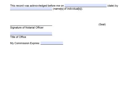 Free Colorado Notary Acknowledgement - Representative Capacity - PDF - Word