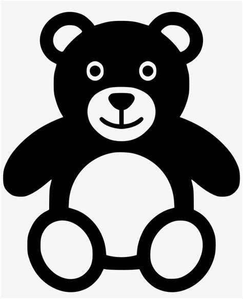 Teddy Bear Black And White Clipart