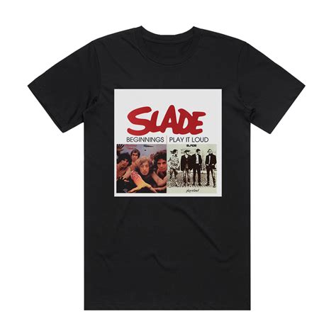 Slade Beginnings Play It Loud Album Cover T-Shirt Black – ALBUM COVER T-SHIRTS