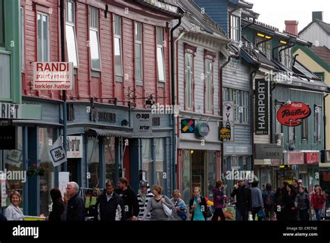 NORWAY - TROMSO main shopping street in the city centre Stock Photo - Alamy