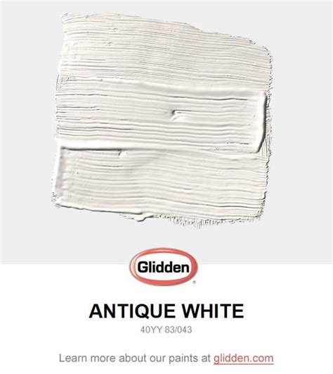 Antique White | Glidden paint, Glidden paint colors, Glidden color