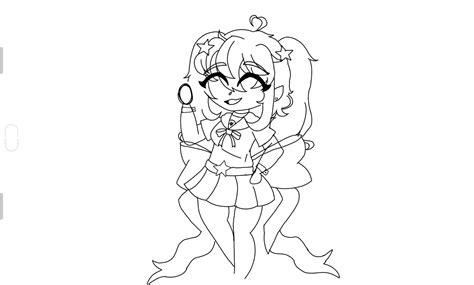 I’m editing gacha-chan right now! Here’s the rough line art(´ `) it will look better when I am ...