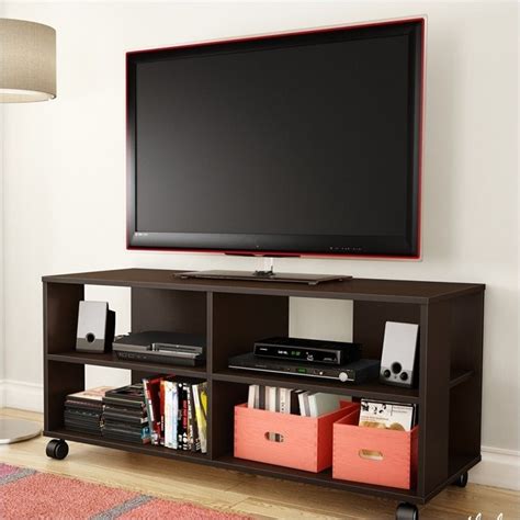 South Shore Jambory TV Stand/Storage Unit for Flat-Panel TVs Up to 48" Chocolate 4919606 - Best Buy