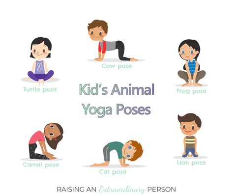 Animal Yoga Poses Poster · Raising An Extraordinary Person