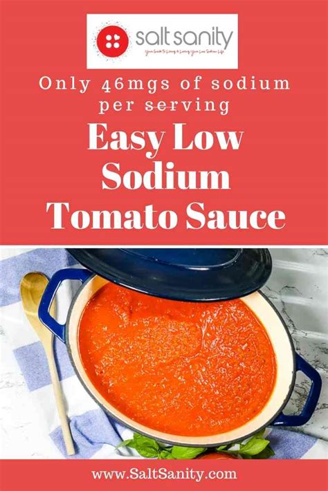 Easy Low Sodium Tomato Sauce – Salt Sanity