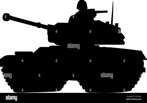 Army tank silhouette. Vector illustration Stock Vector Image & Art - Alamy