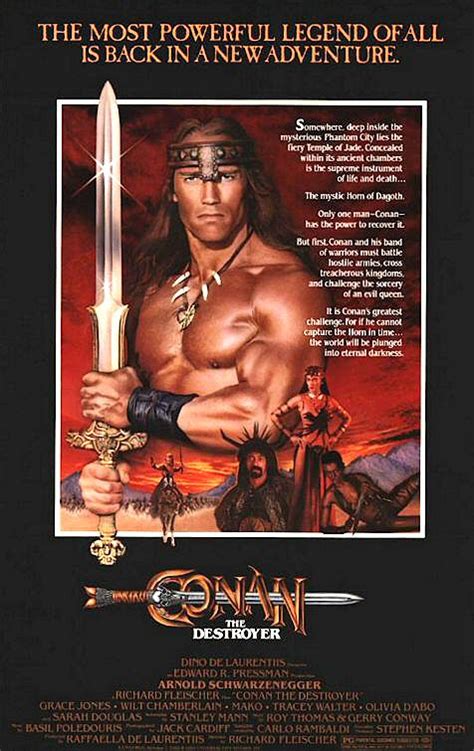 Conan the Destroyer (1984) | Conan the destroyer, Conan movie, Movie posters