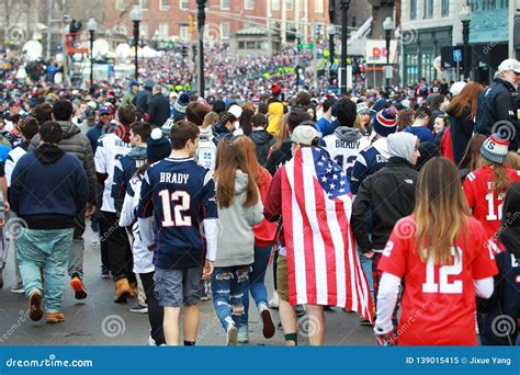 New England Patriots 53th Super Bowl Parade in Boston Editorial Image - Image of celebration ...