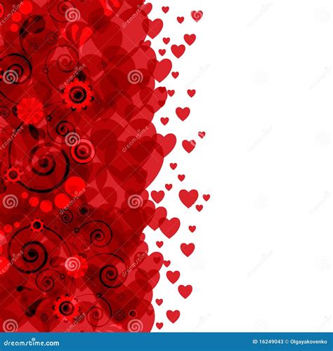 Background Of Hearts And Flowers Stock Photos - Image: 16249043