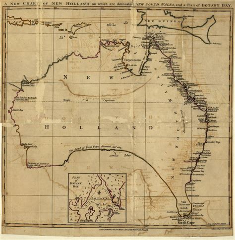 1770 Cook's Map of the East Coast of 'New South Wales' Old Maps ...