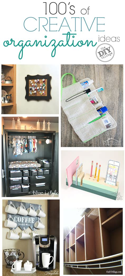 100's of Creative Organization Ideas for your Home - The DIY Village