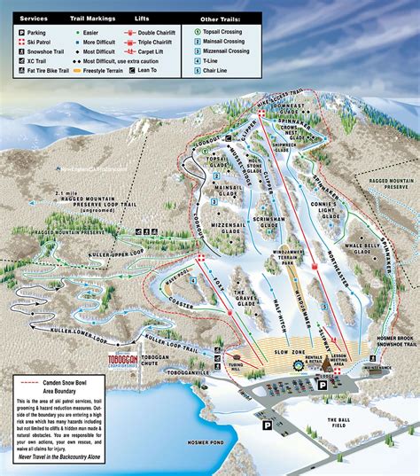 2023-24 Camden Snow Bowl Trail Map - New England Ski Map Database ...