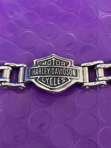 ️ Vintage Harley Davidson Biker Chain Link Sterling … - Gem