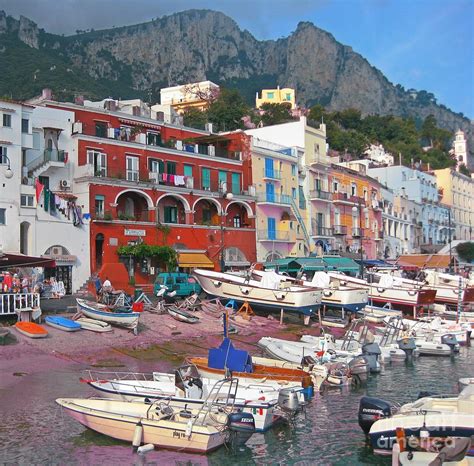 Beach at Capri Italy Photograph by John Malone | Fine Art America