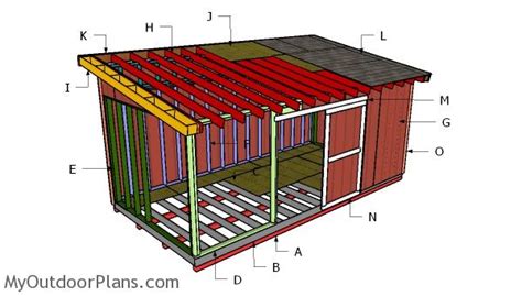 10x20 Lean To Shed Roof Plans | MyOutdoorPlans | Free Woodworking Plans and Projects, DIY Shed ...