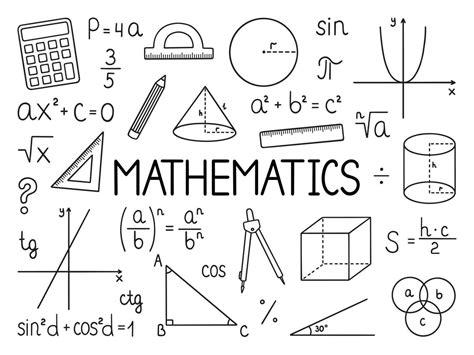 wiskunde tekening set. onderwijs en studie concept. school- apparatuur ...