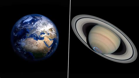 Earth Compared To Saturn