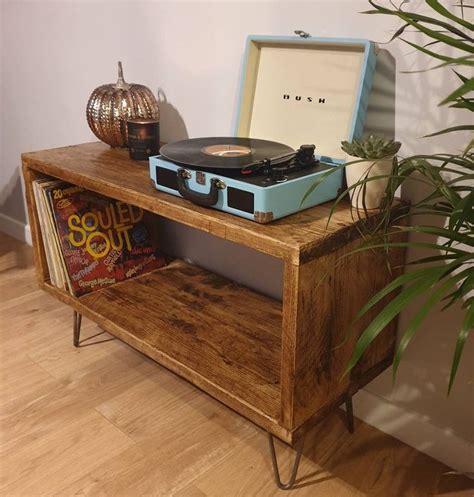 Record Player Stand Record Player Table TV Unit Industrial - Etsy UK ...