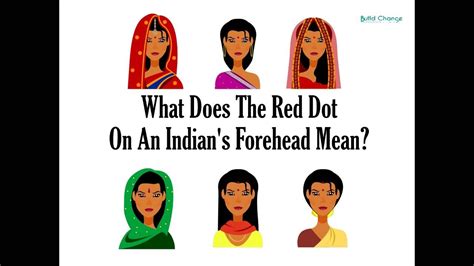 What Does The Red Dot On An Indian's Forehead Mean? - YouTube