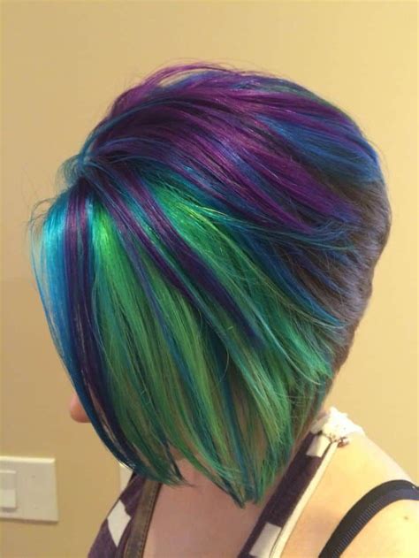 Peacock Hair Color, Mermaid Hair Color, Hair Color Shades, Hair Color For Women, Cool Hair Color ...