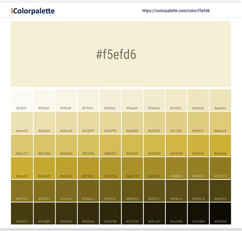 Shades Cream Color Chart