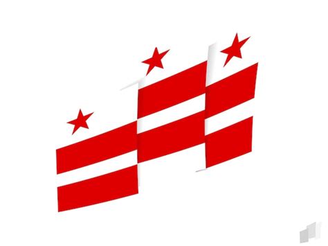 Premium Vector | District of columbia flag in an abstract ripped design modern design of the ...