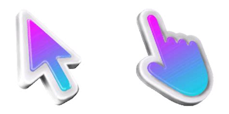 3D Blue & Pink Mac Animated Cursor - Animated Cursors - Sweezy