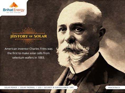 American inventor Charles Fritts was first to make solar cells from ...