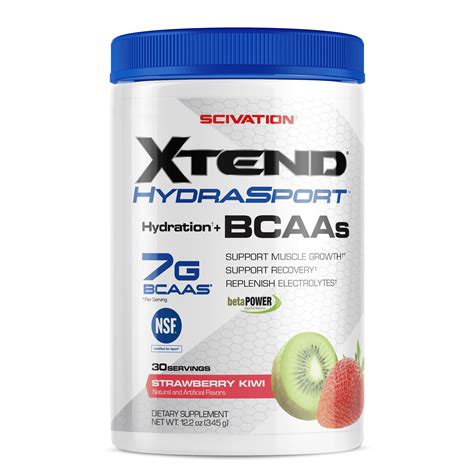 Scivation Xtend Hydrasport BCAA Powder, Branched Chain Amino Acids, 7g BCAAs, Strawberry Kiwi ...