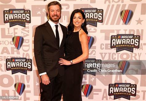 Cup Series driver, Martin Truex Jr. and Emily Collins pose for photos ...