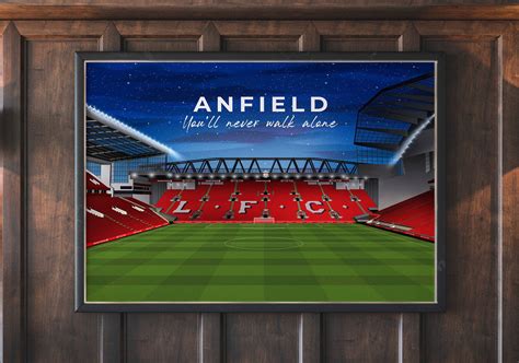 Liverpool fc poster This is anfield poster illustrated art | Etsy