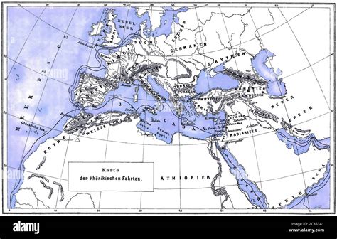 Map of ancient Phoenicia and its Mediterranean trade routes Stock Photo - Alamy