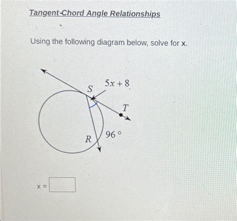 Solved Tangent-Chord Angle Relationships Using the following | Chegg.com