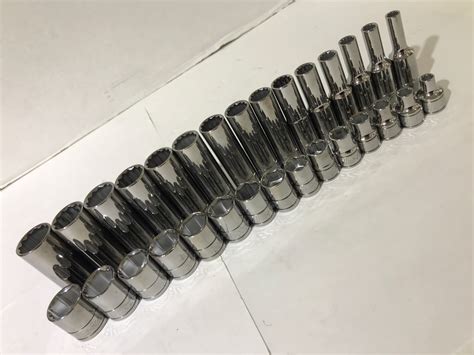 Blue-Point Metric Socket Set of 26 (13 are deep) Very Good | Buya