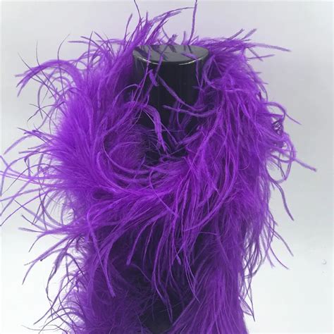 2Meters/Lot Purple Ostrich Feather Boa/Strip,Marabou feather boa for ...