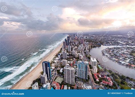 View of Gold Coast City Skyline. Editorial Photography - Image of beach, coastline: 140433667