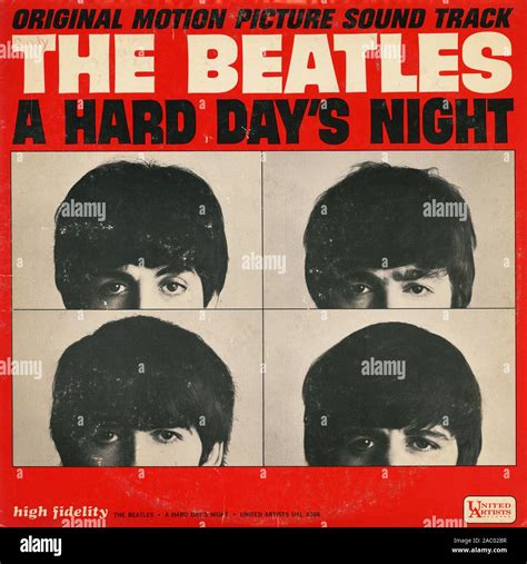 A Hard Day's Night The Beatles - Vintage vinyl album cover Stock Photo ...