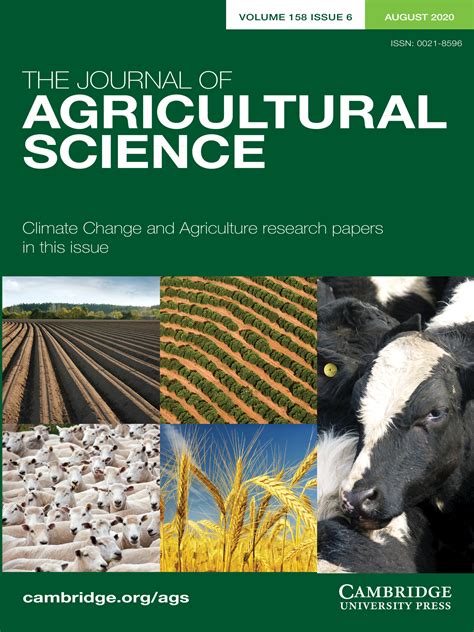 The Journal of Agricultural Science: Volume 158 - Issue 6 | Cambridge Core