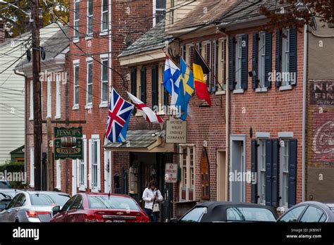 USA, Delaware, New Castle, historic district house detail Stock Photo - Alamy