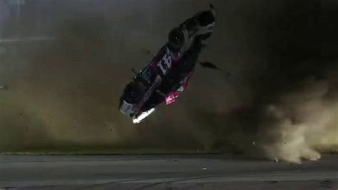 Watch: NASCAR number 41 driver Ryan Preece involved in a violent crash, car flips over multiple ...