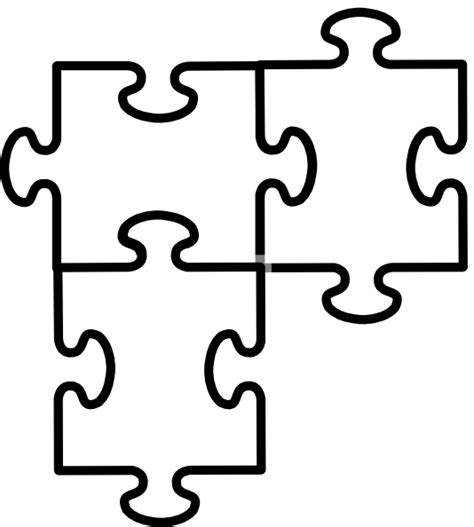 Puzzle Pieces Connected clip art - vector clip art online, royalty ... | Puzzle pieces, Puzzle ...