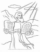 Moses Ten Commandments Coloring Pages sketch template