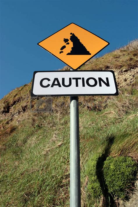 landslide warning road sign by morrbyte Vectors & Illustrations Free ...