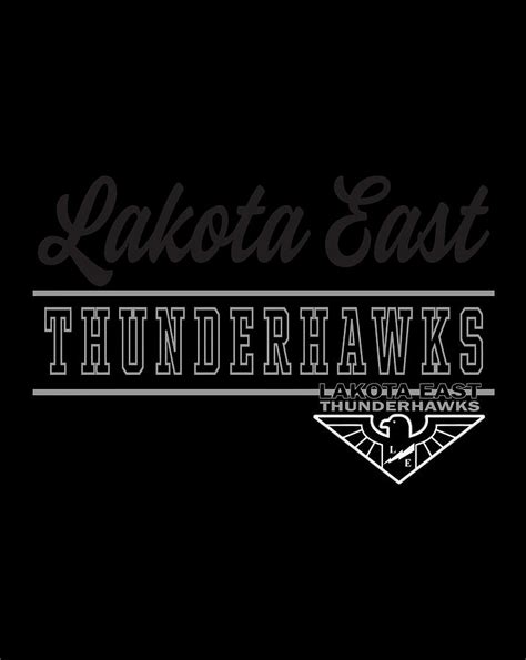 Lakota East High School Thunderhawks C4 Drawing by Lucy Wilk